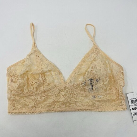 INC International Concepts Womens Medium Lace Bralette Lingerie Almond Latte 067 - Picture 2 of 6
